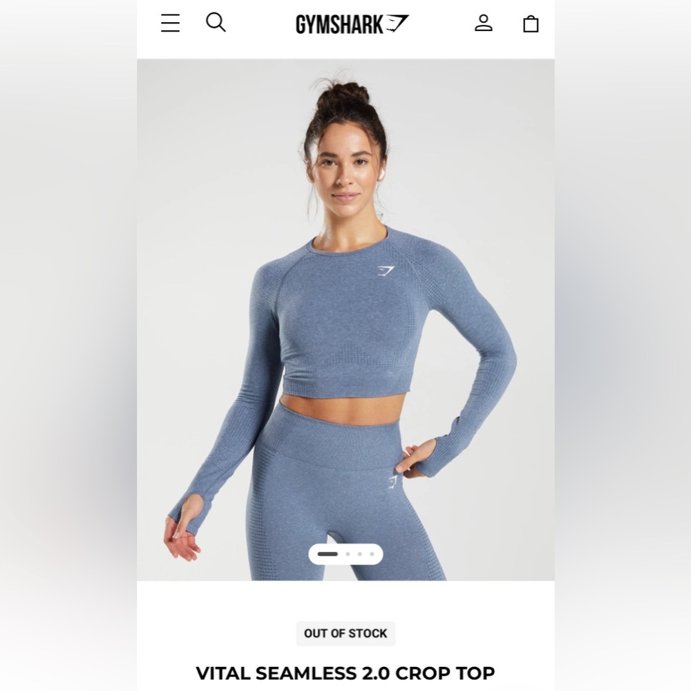 Gymshark Vital Seamless 2.0 Crop Top Women’s Size Medium